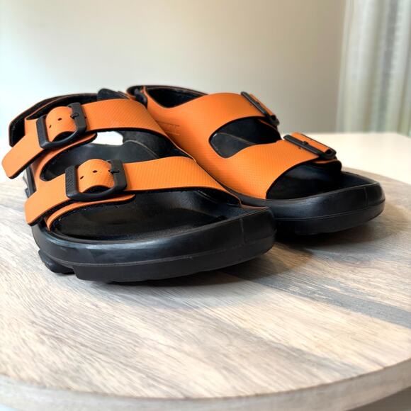 Birkenstock Tatacoa Adventure Sandals Orange Black Rugged Trail Size L9 M7 - Picture 3 of 11